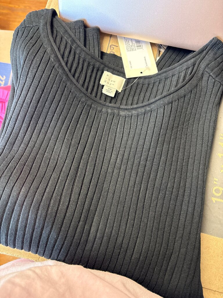 Dark Gray Ribbed Tank Top