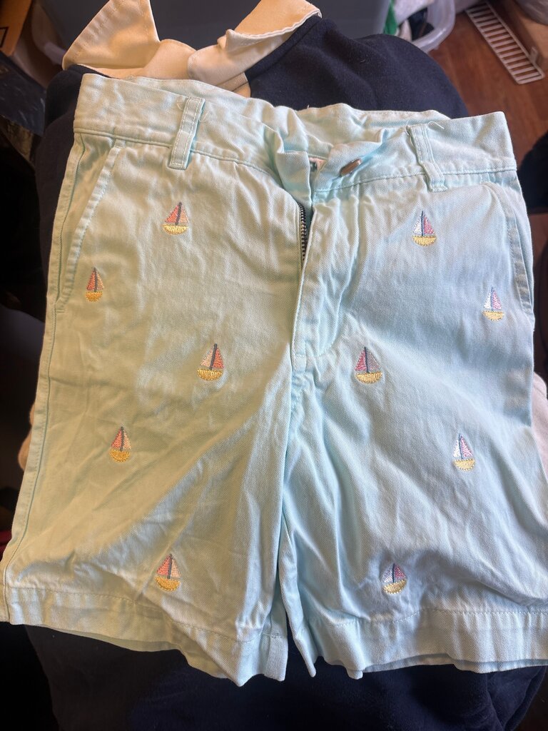 The Beaufort Bonnet Company Sailboat Embroidered Shorts