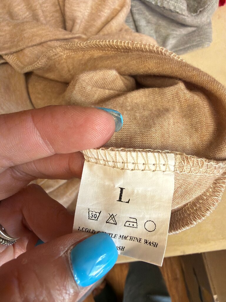 Light Brown Long Sleeve Hoodie