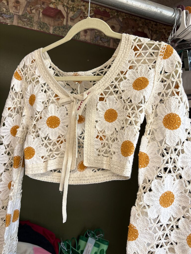 Crochet Floral Crop Top