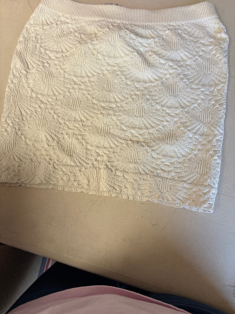 Sampeel Textured White Skirt