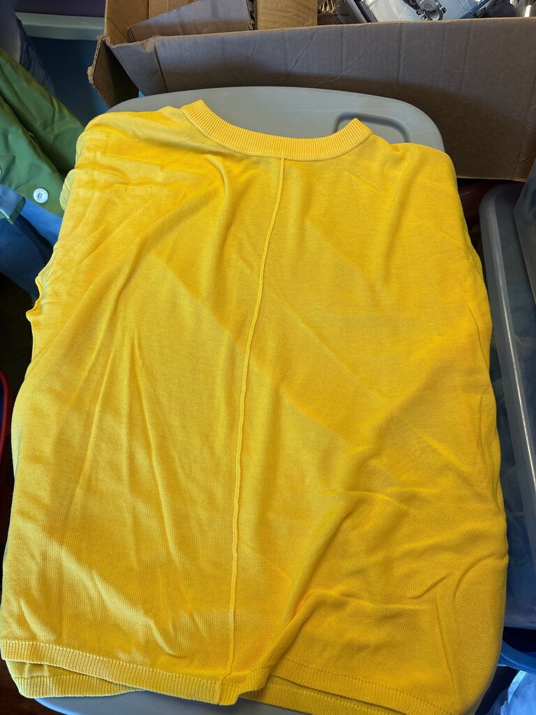 Yellow Short Sleeve Knit Top