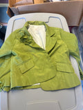Trish Scully Child Green Blazer with Flower Detail