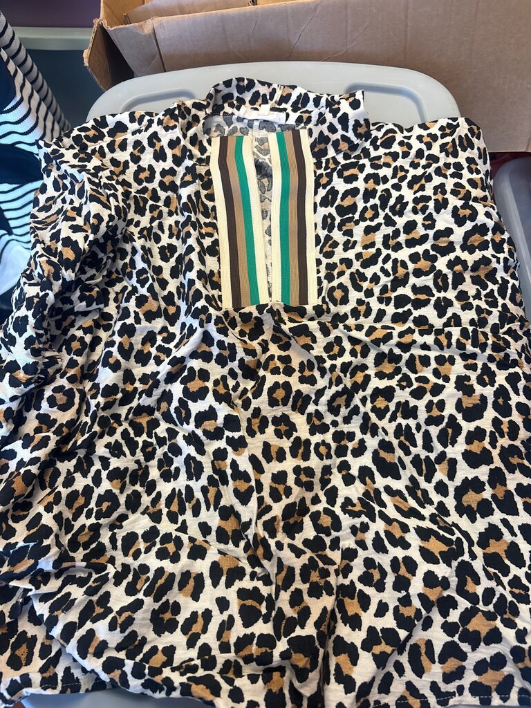 Leopard Print Button-Up Shirt
