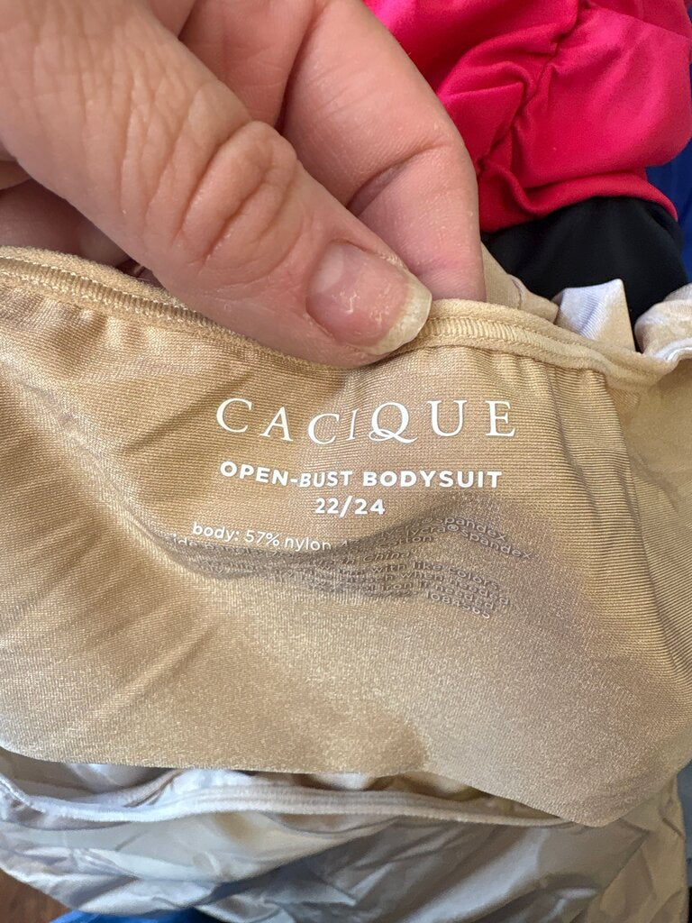 Cacique Open-Bust Bodysuit
