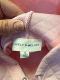 Lovely Melody Pink Quilted Hoodie