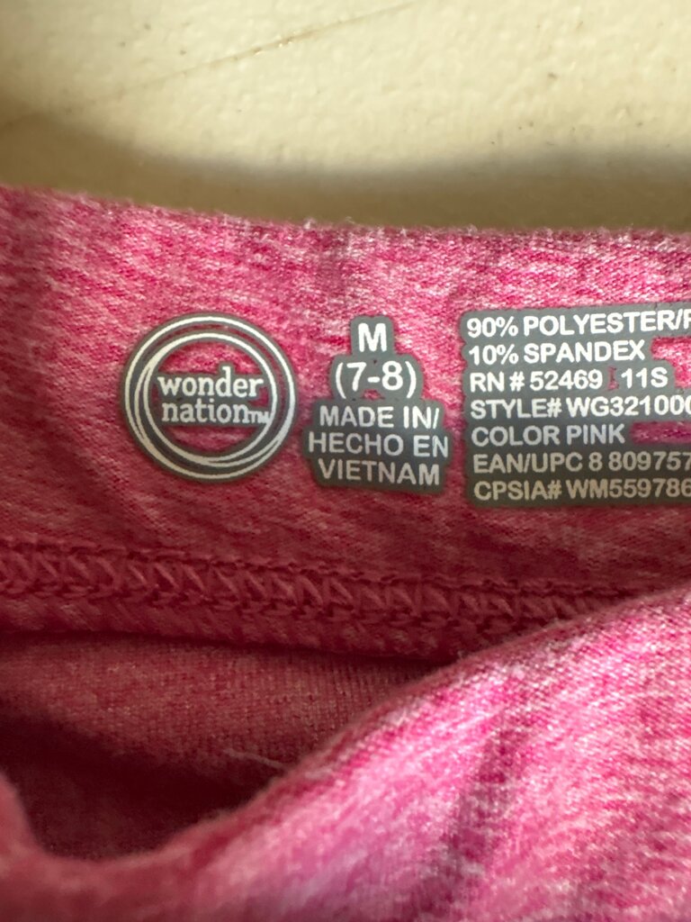 Wonder Nation Girls' Pink Leggings