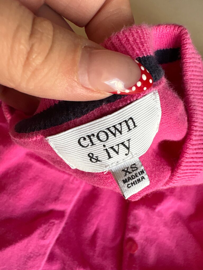Crown & Ivy Pink Cardigan
