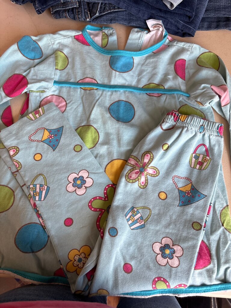 Patsy Aiken Girls' Two-Piece Pajama Set with Colorful Patterns