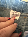 Girls' Denim Shorts with Crayon Design