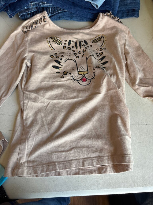 365 Kids Long Sleeve Leopard Print Top