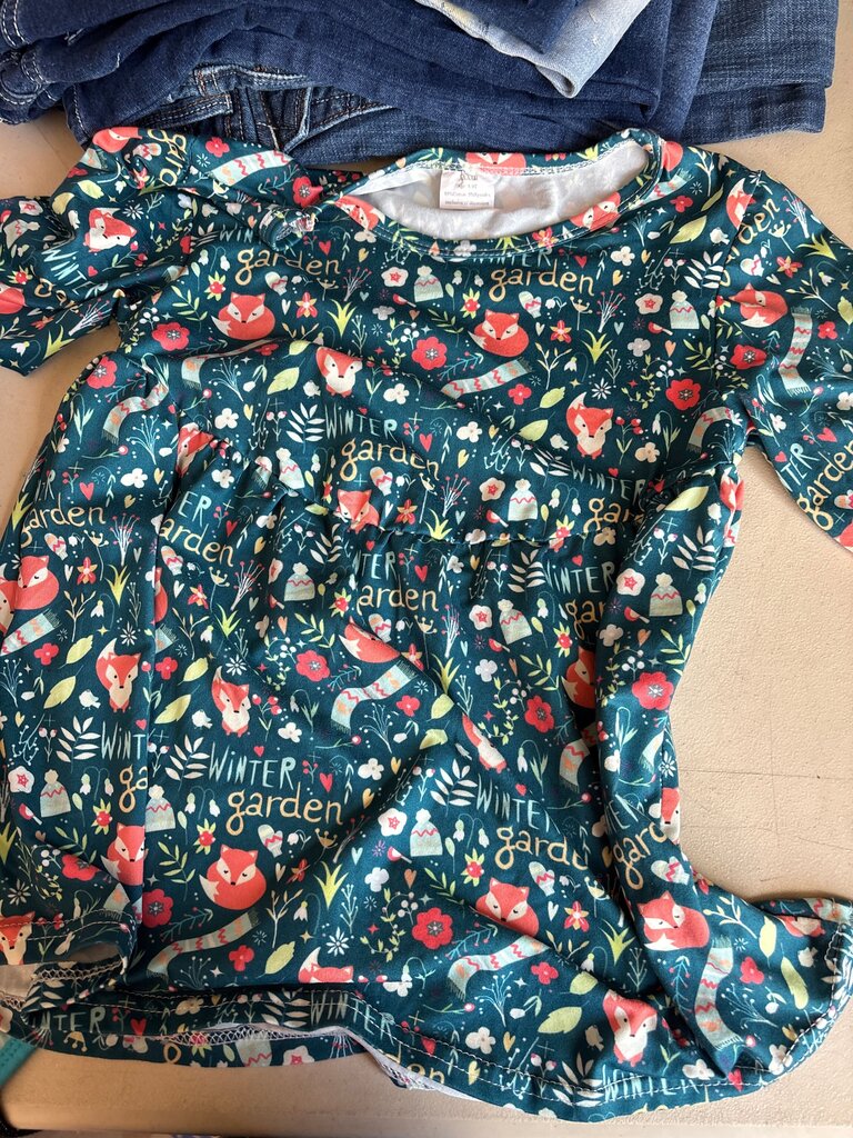 Winter Garden Fox Print Dress