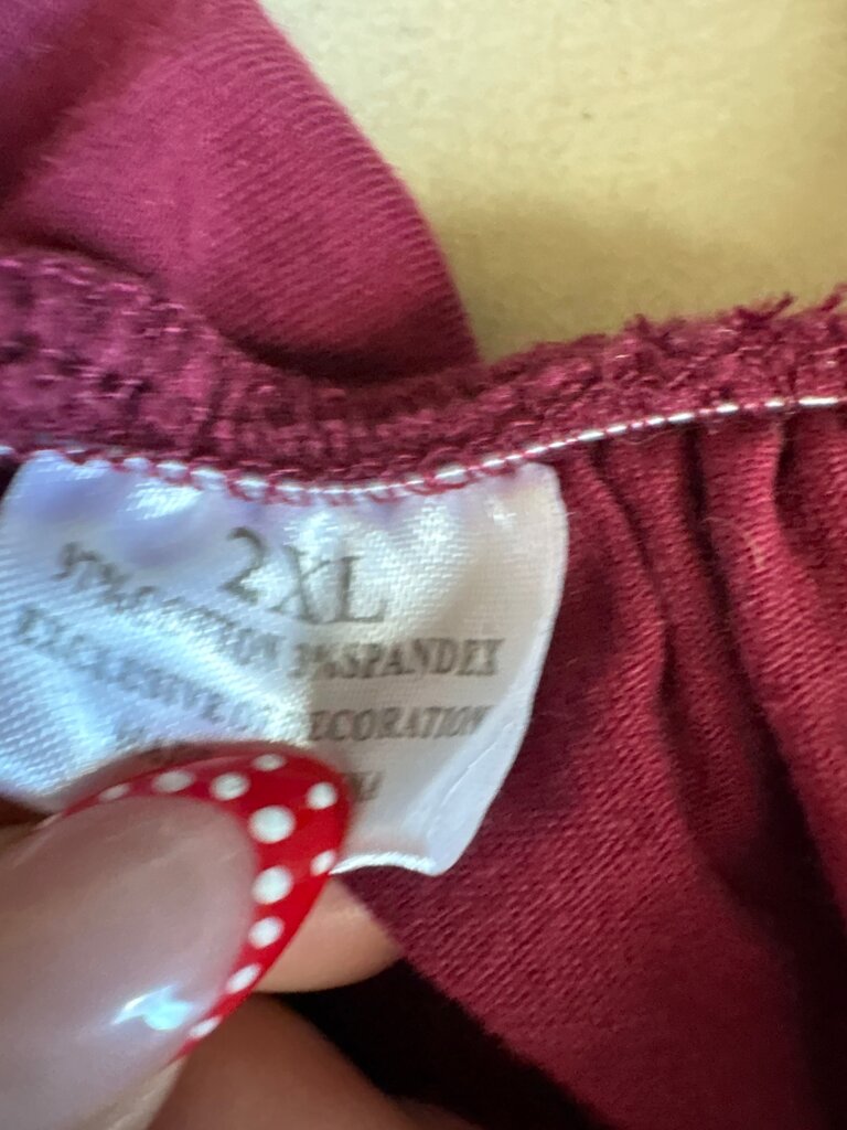 Women’s Maroon Off-Shoulder Top