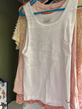 Hanes White Ribbed Tank Top