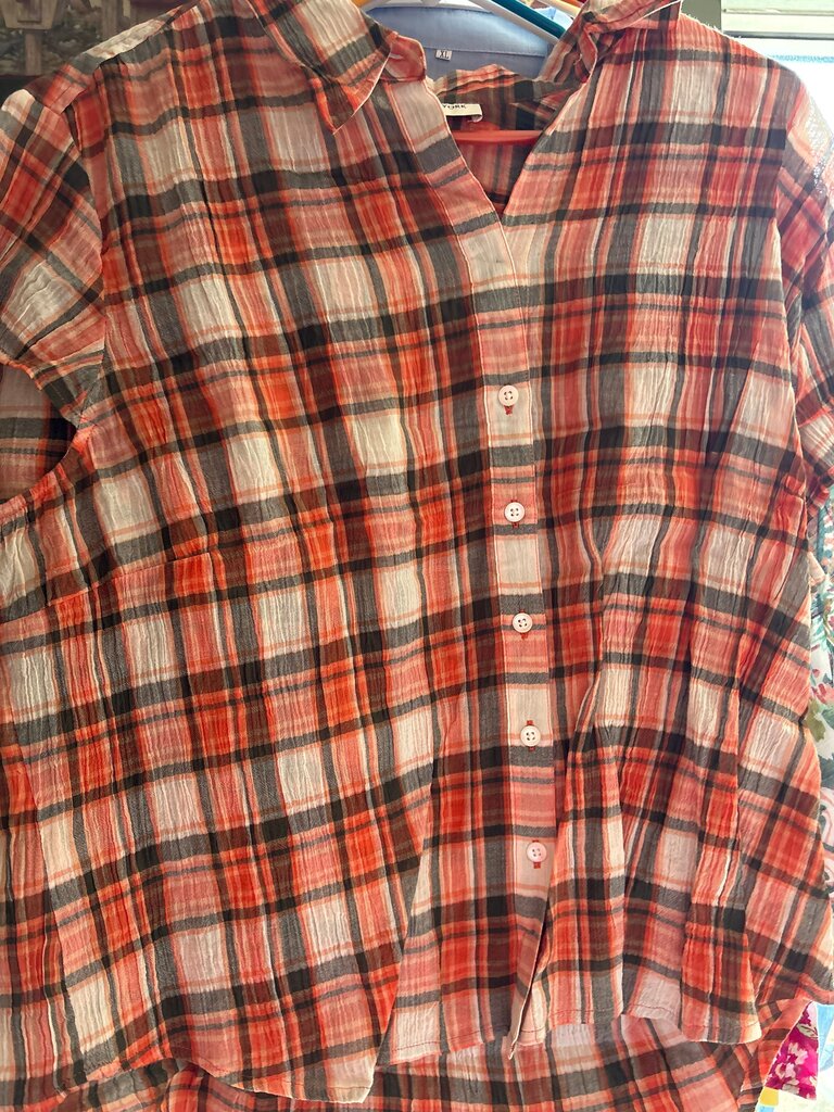 Jones New York Sport Plaid Button-Up Shirt
