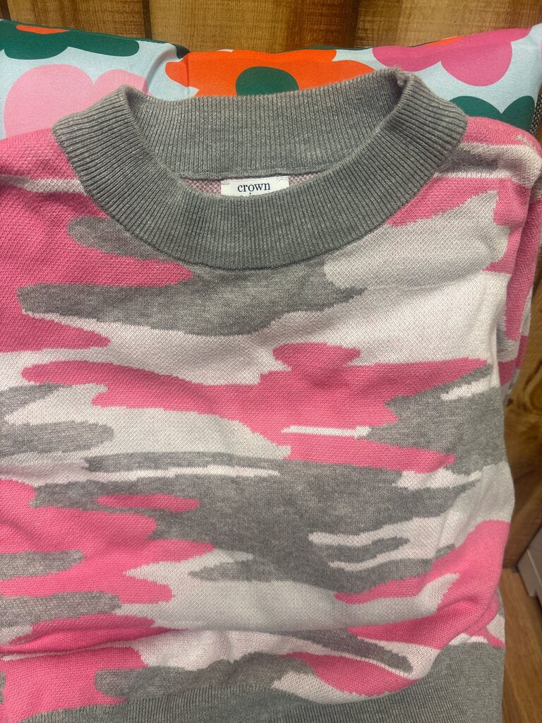 Crown & Ivy Women's Camo Sweater