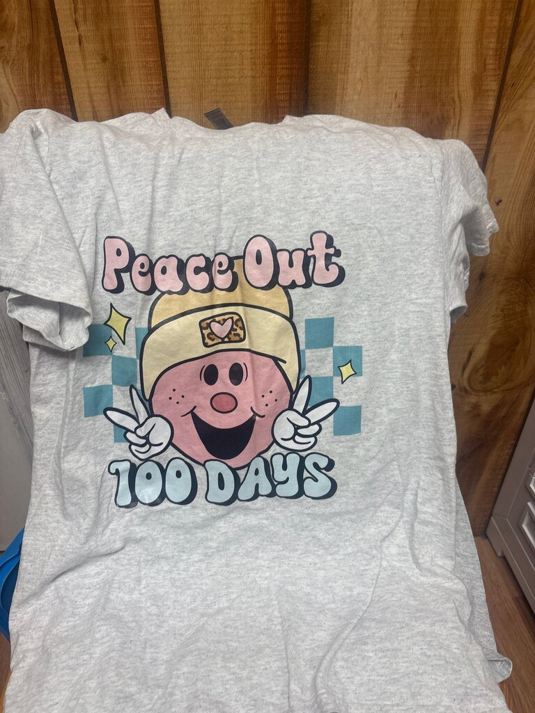 Peace Out 100 Days Graphic Tee