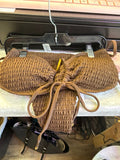 Brown Smocked Bikini Set
