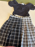 Tween Diva Black and Plaid Skirt Set