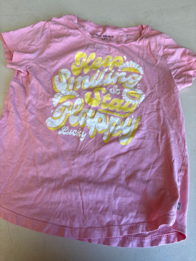 Lucky Brand Pink T-Shirt with Positive Message