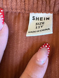 SHEIN 11Y Cropped Corduroy Jacket