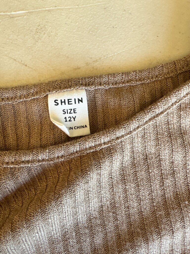 SHEIN Ribbed Long Sleeve Top