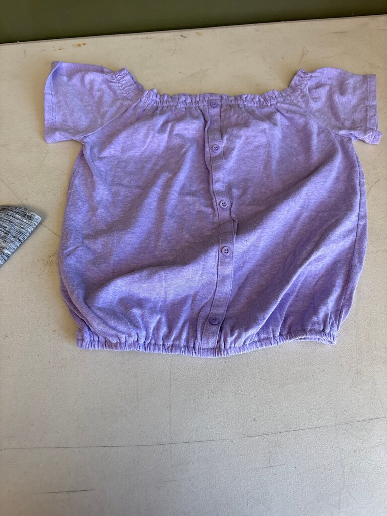 Purple Off-Shoulder Baby Top