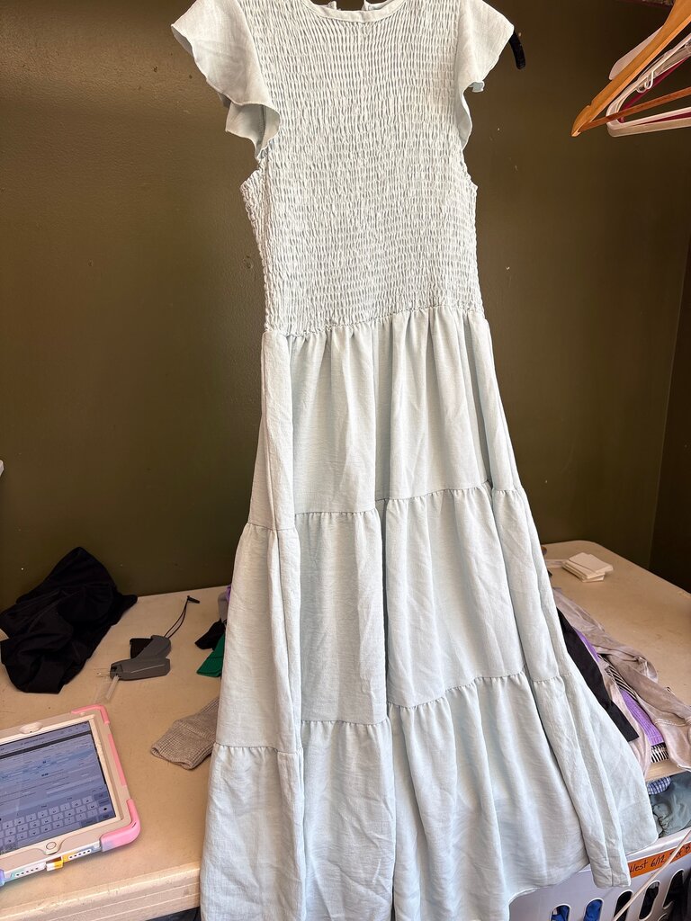 Light Blue Smocked Dress