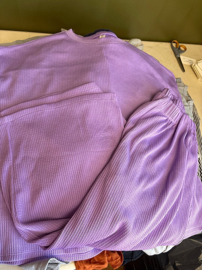 Dear Scarlett Purple Ribbed Set