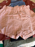 Pink Ruffle-Trimmed Shorts