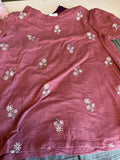 Embroidered Flower Short Sleeve Top