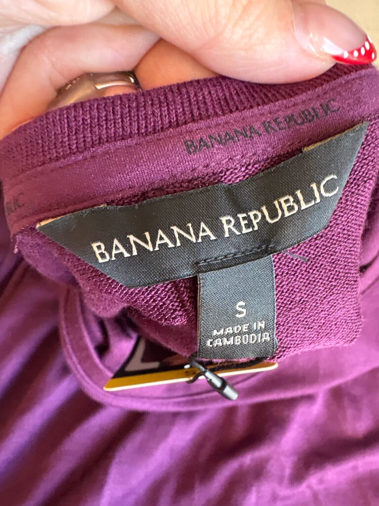 Banana Republic Purple Long Sleeve Top