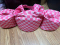 Pink Checkered Storage Bag