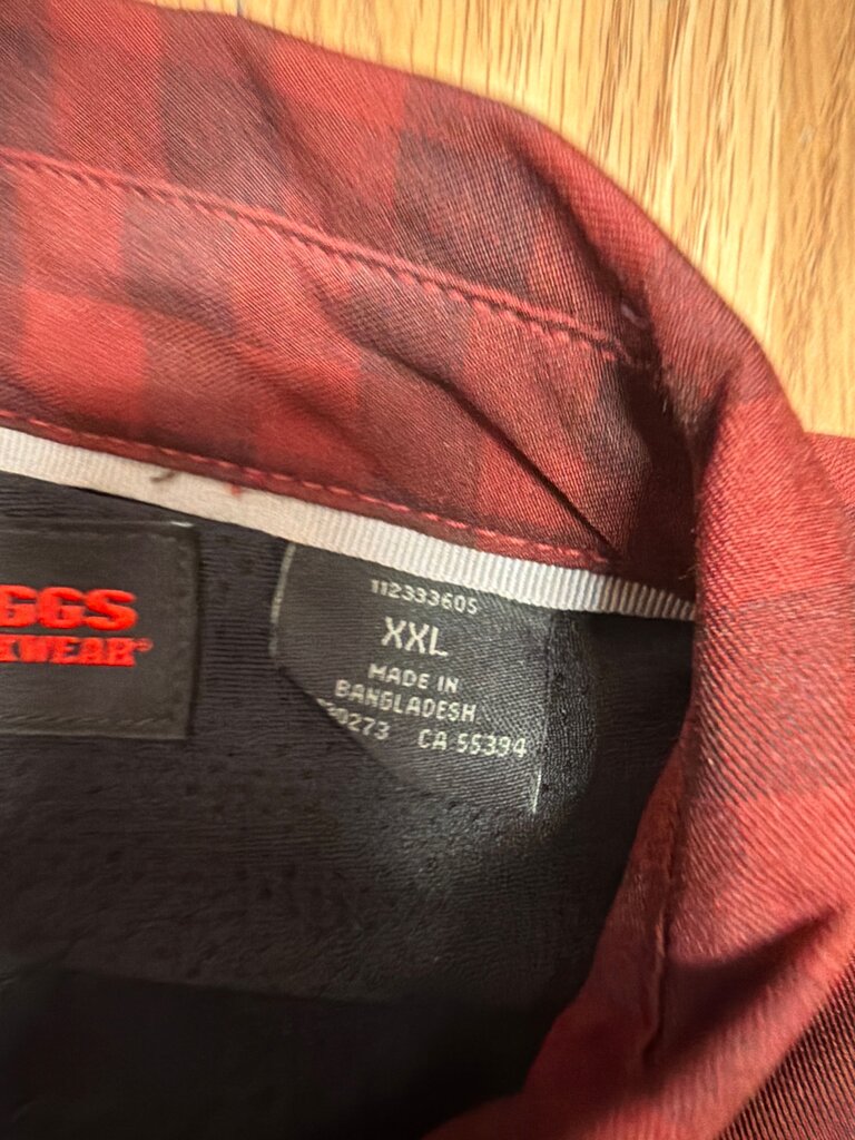 Men's Red Plaid Long Sleeve Shirt