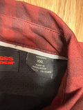 Men's Red Plaid Long Sleeve Shirt
