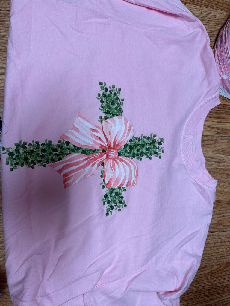 Pink Floral Bow T-Shirt