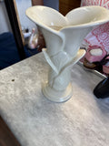 Vintage White Ceramic Flower Vase