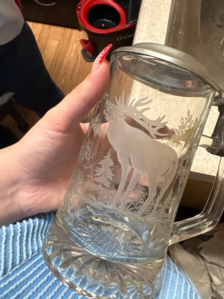 Engraved Moose Glass Mug