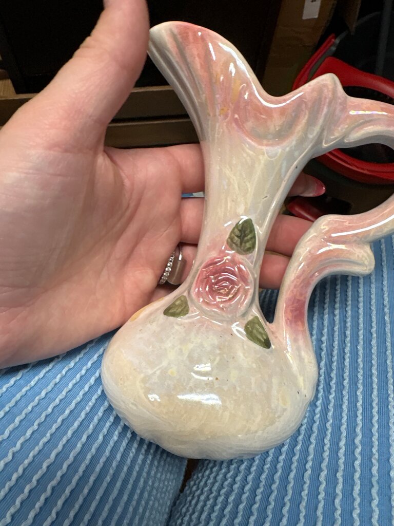 Vintage Floral Ceramic Vase