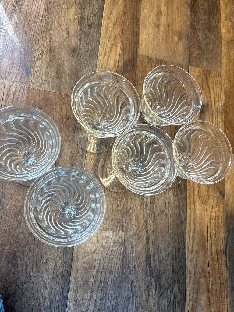 Set of Vintage Glass Dessert Bowls