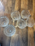 Set of Vintage Glass Dessert Bowls