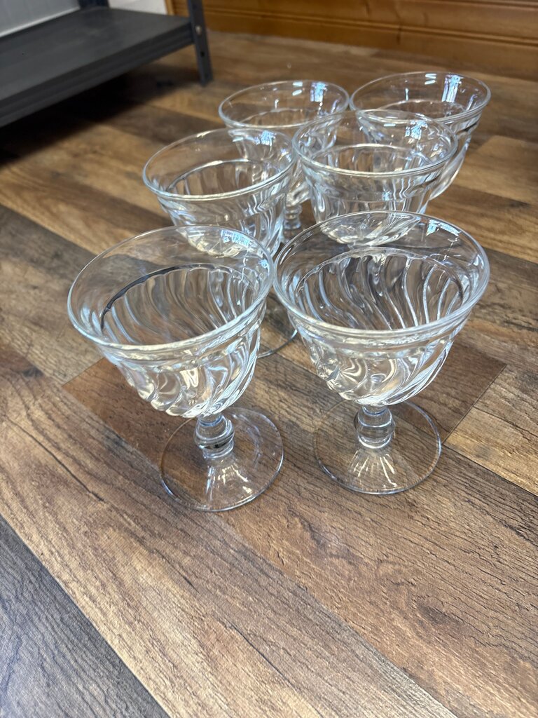 Set of Vintage Glass Dessert Bowls