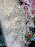 Set of 5 Clear Glass Dessert Glasses