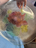 Vintage Flower Glass Plate