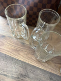 Set of 3 Clear Glass Mugs