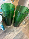 Set of Green Drinking Glasses
