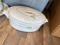 Floral Porcelain Casserole Dish with Lid