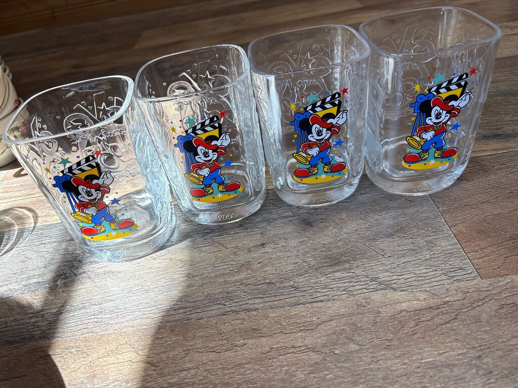 Disney Animated Character Glasses Set