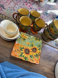 Terra Cotta Sunflower Dinnerware Set