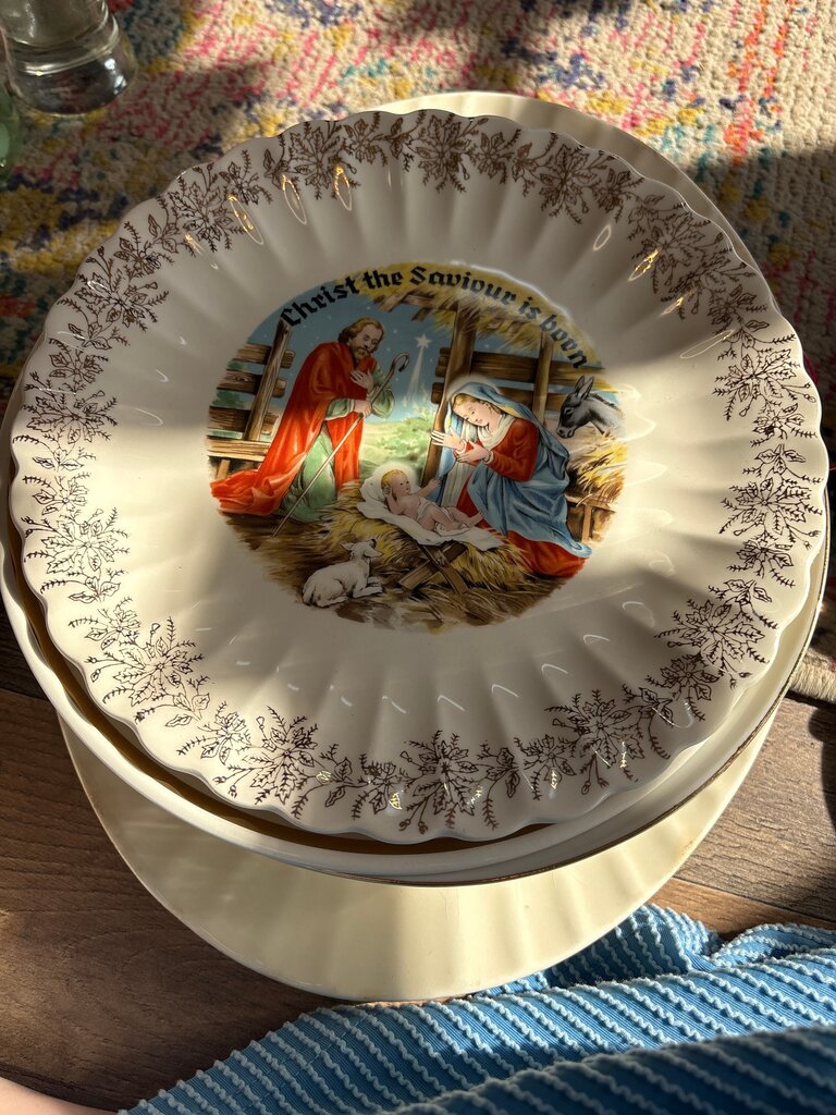 Christmas Nativity Scene Decorative Plate
